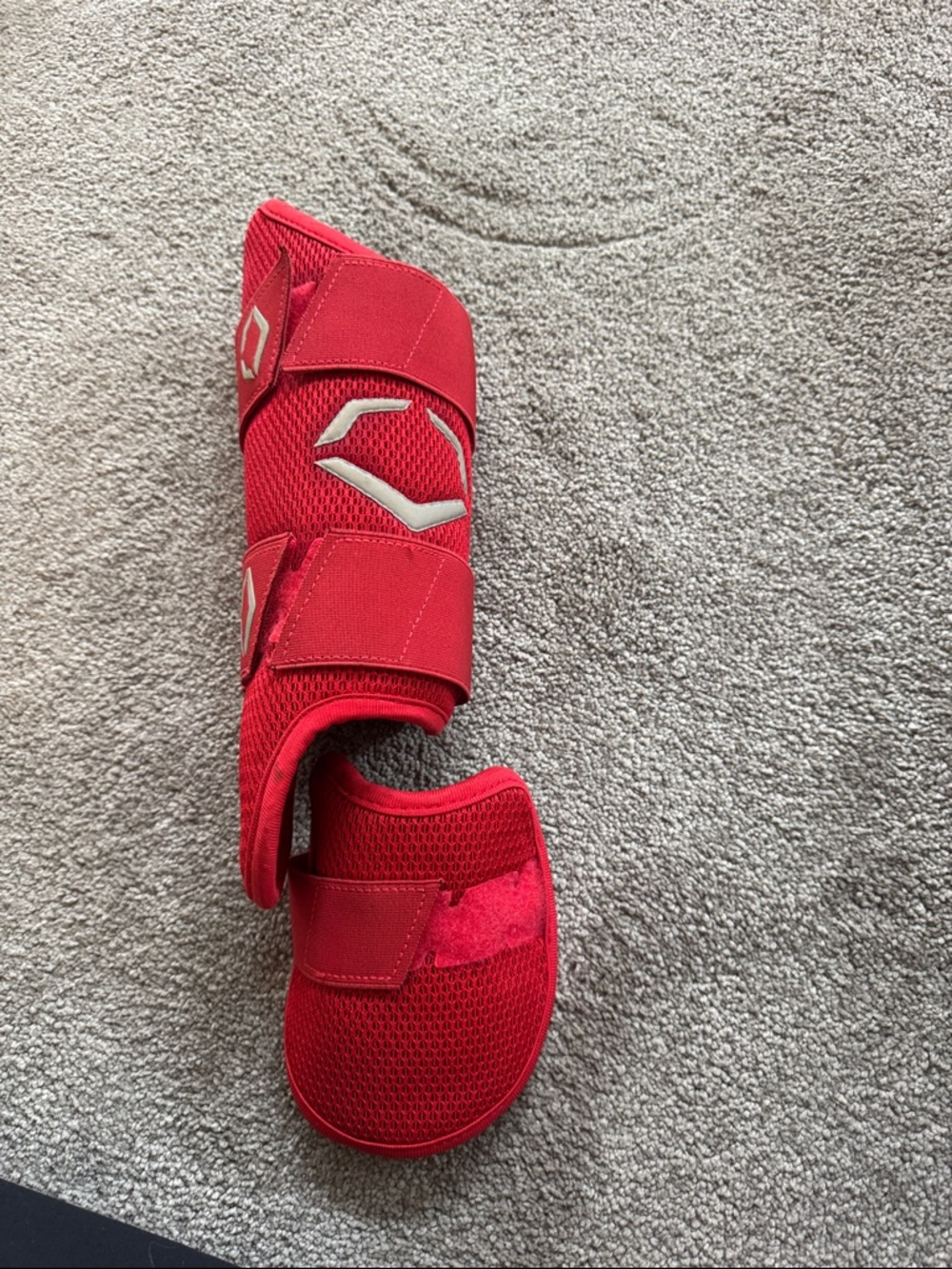 Easton Red Kids Slip-On Athletic Slippers with Hook-and-Loop Straps